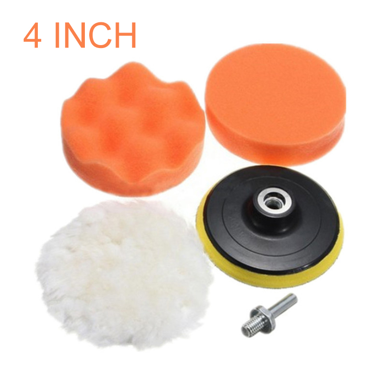 Polish Pad Set Buffer - 4 قطعة 4 ''سيارة البولندية العازلة