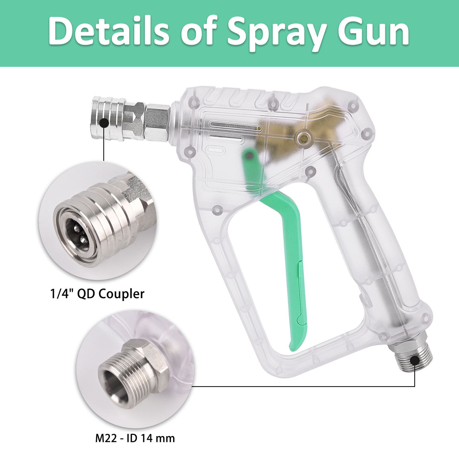 مسدس غسيل بالضغط العالي مع 5 ف - مراجعة Pressure Washer Foam Gun وسعره