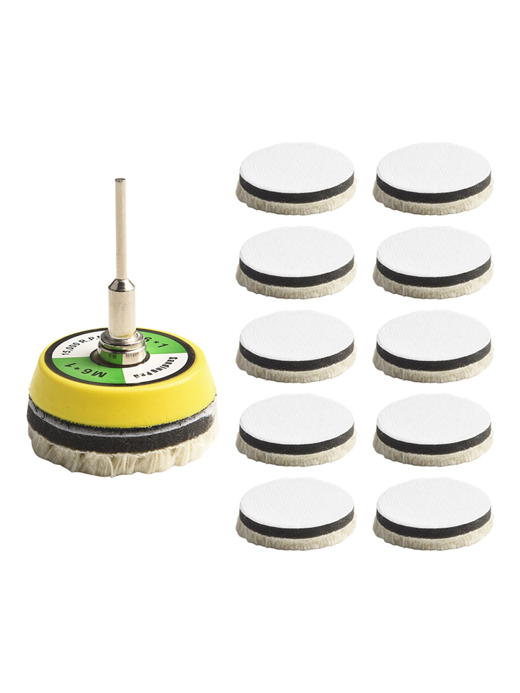 وسادات تلميع صوفية، طقم 11 قطع - مراجعة Polish Pad Set Buffer وسعره