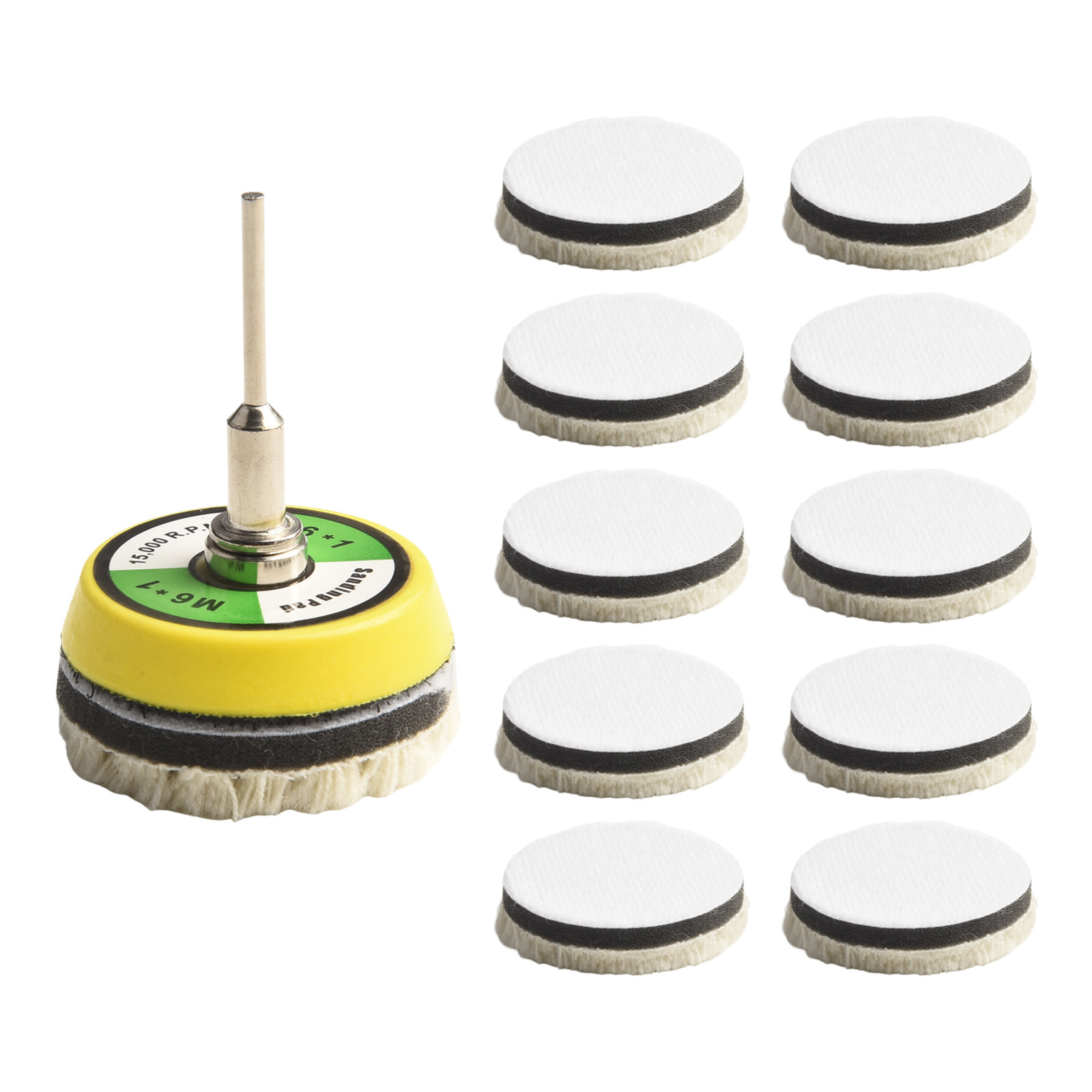 وسادات تلميع صوفية، طقم 11 قطع - مراجعة Polish Pad Set Buffer وسعره